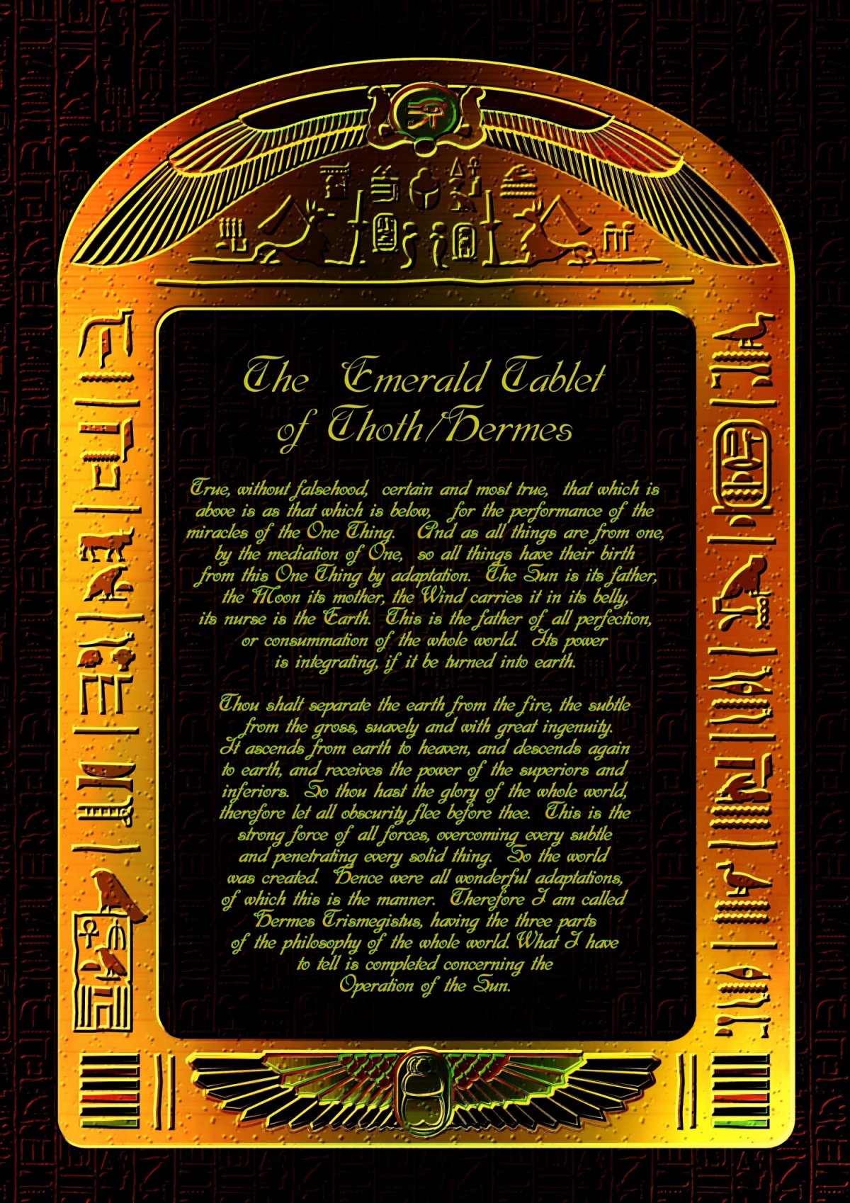 Emerald Tablet of Thoth-Hermes merch
